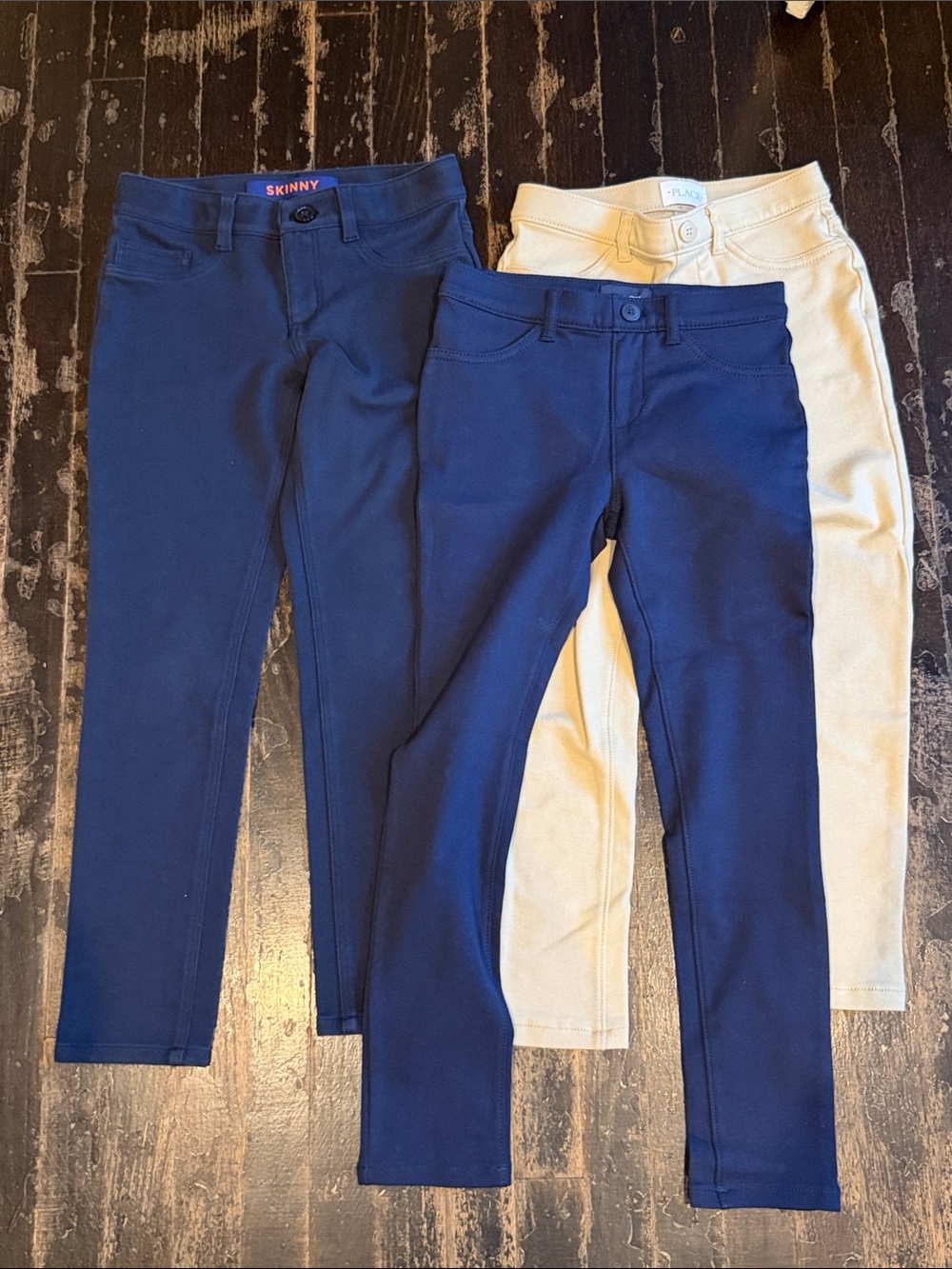 The Children's Place Navy and khaki uniform pants 8 girls